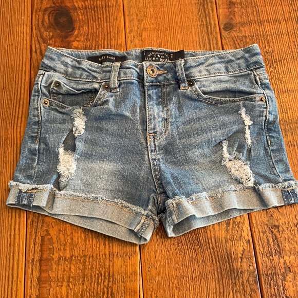 Lucky Brand girls Riley Jean shorts, size 10 - Picture 1 of 3